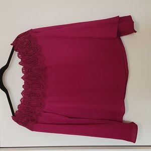Intermix lace off shoulders top.